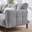 Canapé-lit convertible avec futon, canapé-lit ajustable, canapé-lit rembourré en tissu moderne avec pieds en bois et 2 coussins-983280152