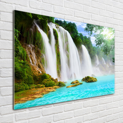 Waterfall - No Frame Print on Glass