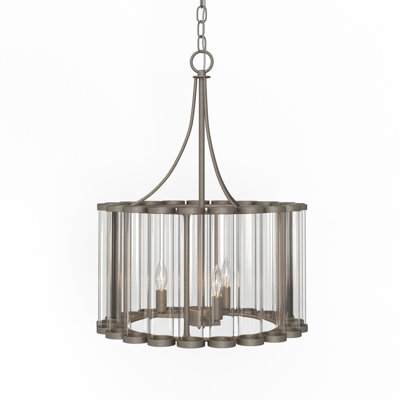 3 - Light Dimmable Drum Chandelier