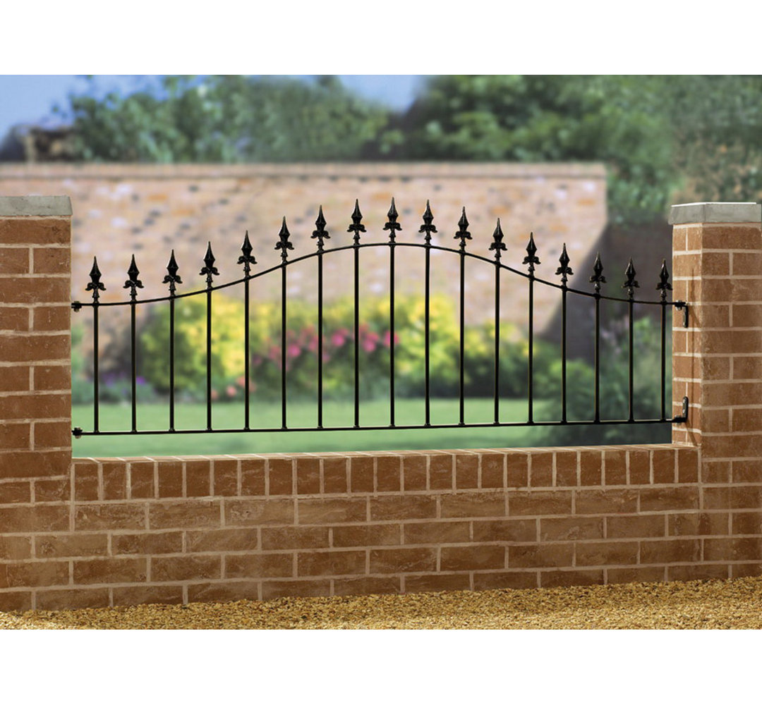 Rosalind Wheeler 183 cm x 66 cm Gartenzaun Pinkley aus Metall