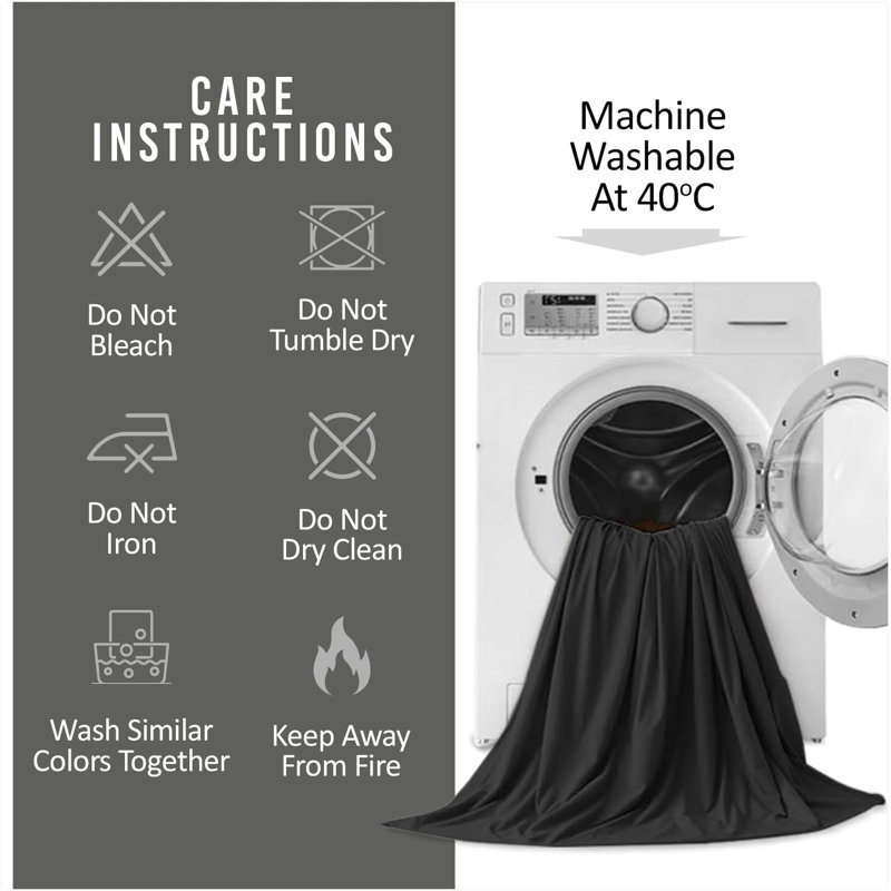 Super Dreamer Pack of 6 Fitted Bed Sheets Solid Colour Polyester Soft Touch Bedding Machine Washable UK Sizes, Black
