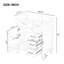 Meuble-lavabo moderne, armoire de salle de bain avec tiroirs et structure en bois-2131294010