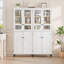 Armoire de rangement de 71 pouces de hauteur - garde-manger et armoire de salle de bain avec 4 portes et tablettes réglables pour la cuisine, la salle à manger ou la salle de bain-2087729566