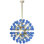 Lustre géométrique en laiton à 21 lumières Murano