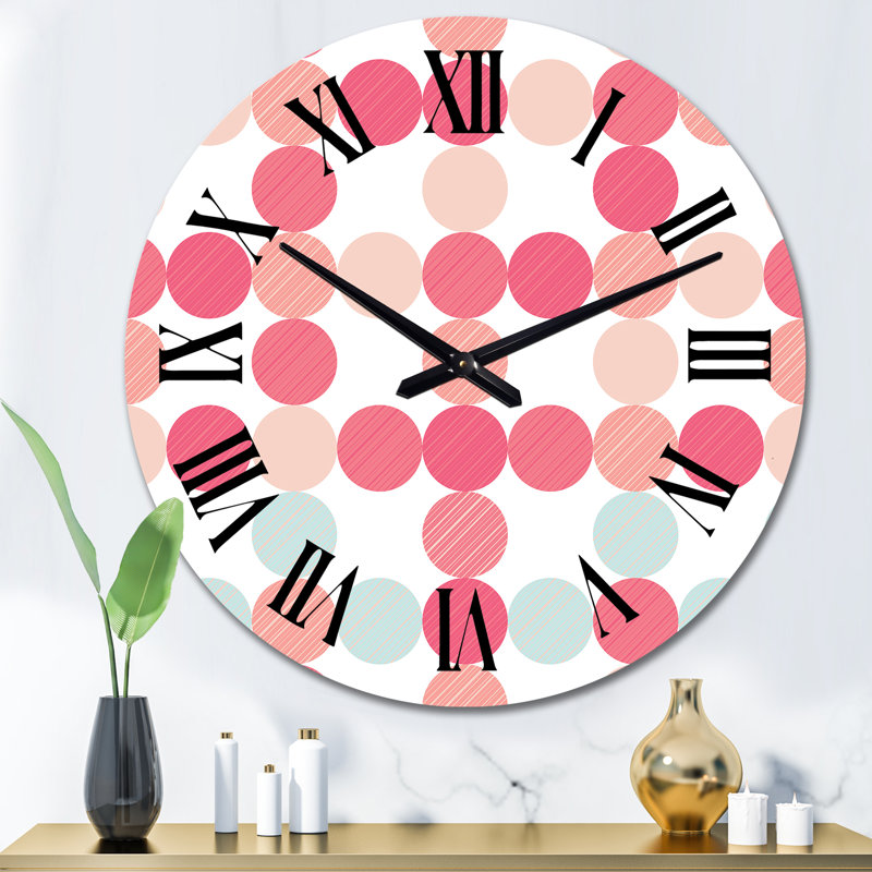 Oversized Patterned 36" Wall Clock, Medium