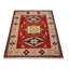 Tapis d'intérieur rectangulaire oriental fait main en soie et laine rouge et beige, noué à la main-316672908