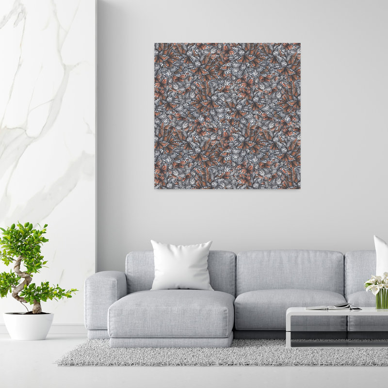 Art contemporain Art contemporain papillon, H 48 po x l 48 po
