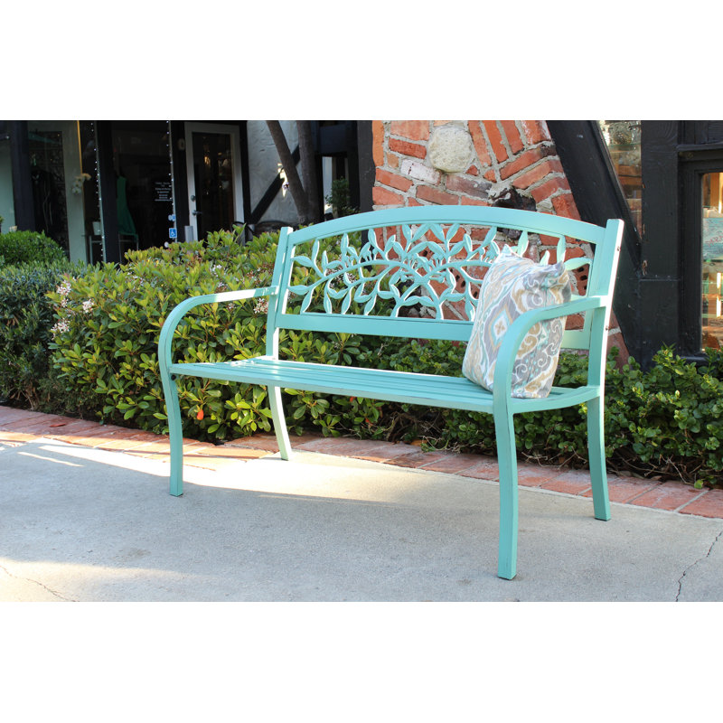 Banc de jardin en acier Finnis, Blue