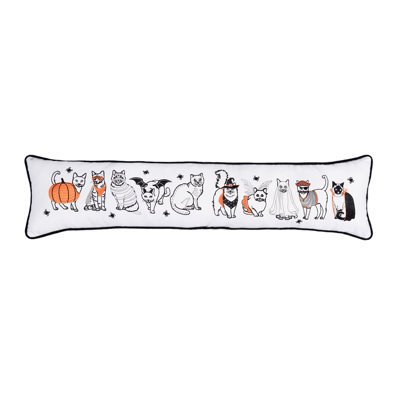 34" x 8" Halloween Cats Throw Pillow