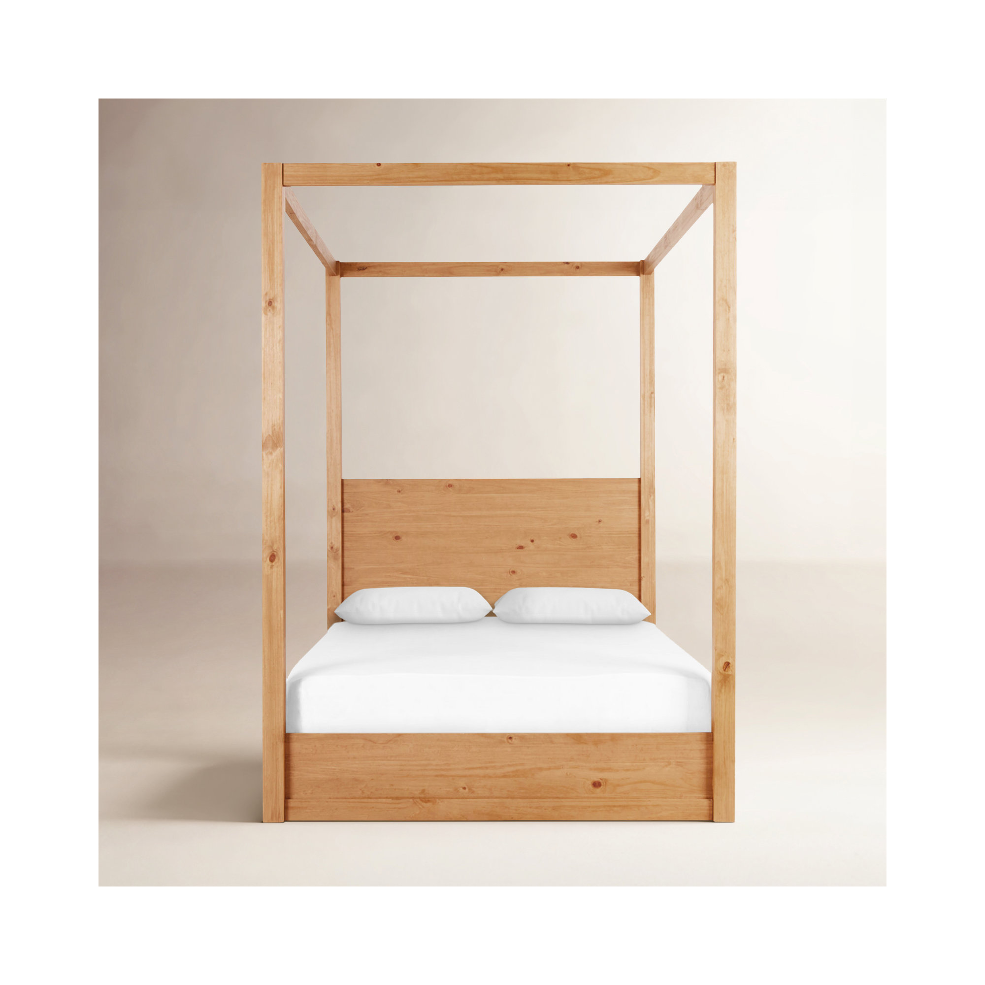 Modica Solid Wood Canopy Bed, Queen