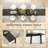Long Dining Table With Large Tabletop And Steel Legs,Kitchen Table,For Your Home-1811416848