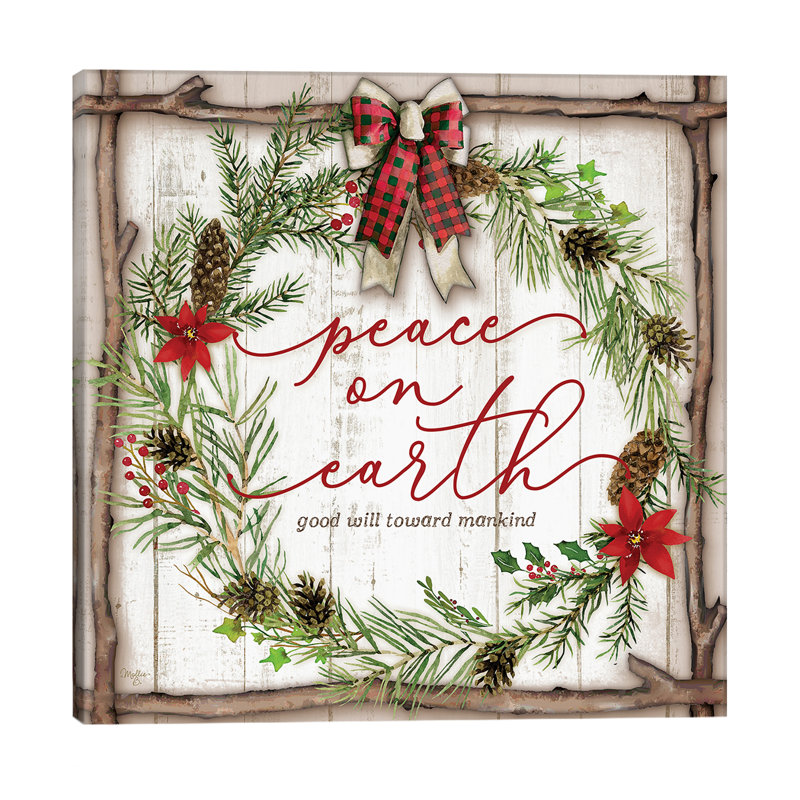 Peace On Earth - Wrapped Canvas Print, 45.72 cm H x 45.72 cm W x 1.91 cm D