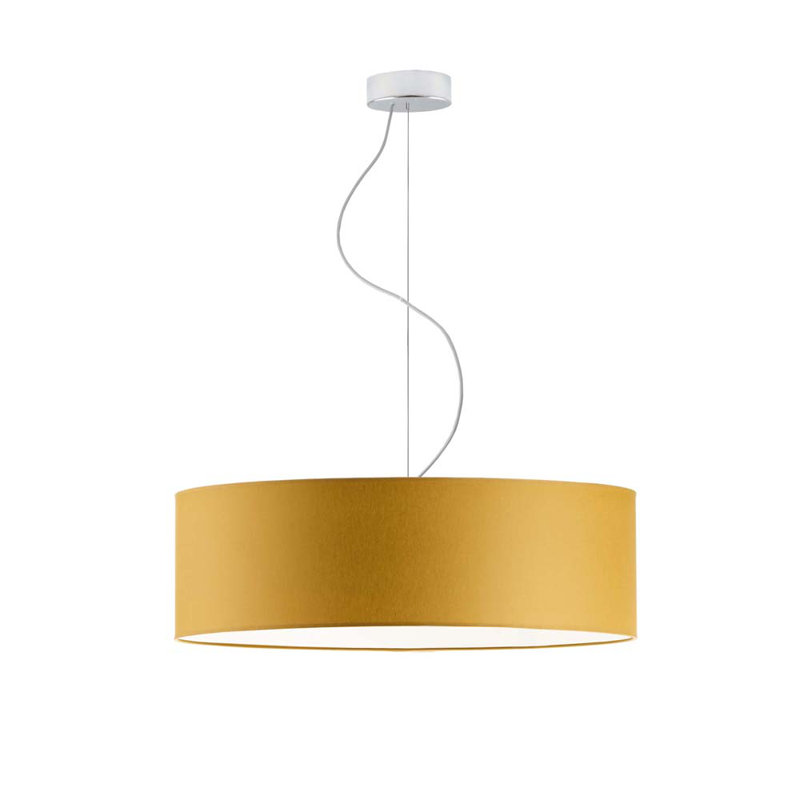 Aubryella 4 - Light Drum Pendant, Mustard, Chrome