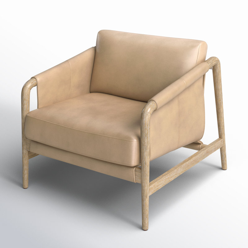 Genuine Leather Armchair, Tan