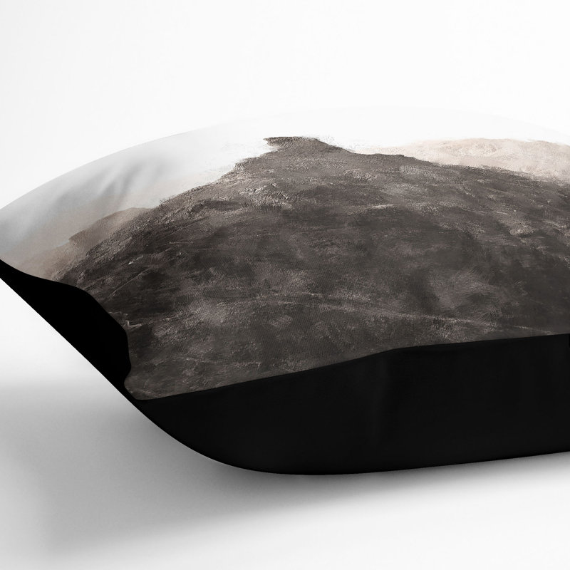 Square Throw Cushion, Black, 40cm H x 40cm W x 15cm D