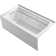 Archer® 60-in X 32-in Integral Apron Whirlpool  Heated Bubblemassage Air Bath with Left-hand Drain