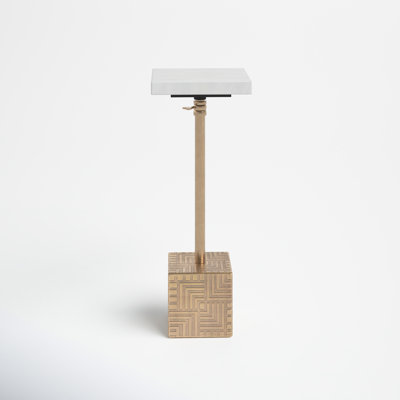 Yeni 10" Genuine Marble End Table