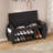 Retro Multifunctional Shoe Storage Bench With Cushion And Curved Side Panel-1887027375