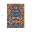 Tapis d'intérieur lavable à motif animal bleu marine 5 pi x 8 pi