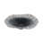 12X12" Abstract Glass Bowl With Veining, White/Black