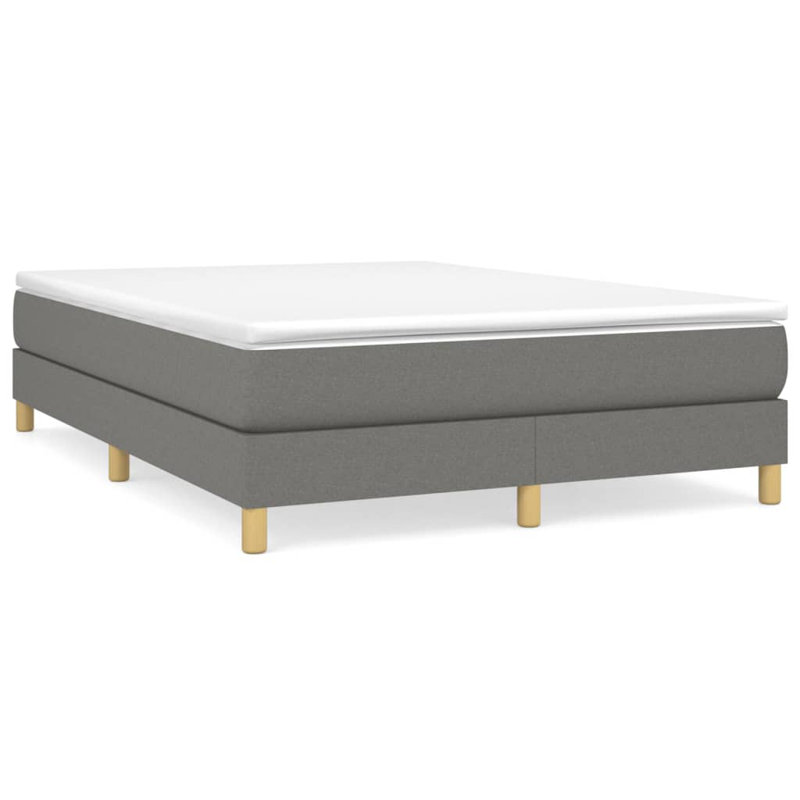 Structure de lit rectangulaire moderne en polyester gris foncé