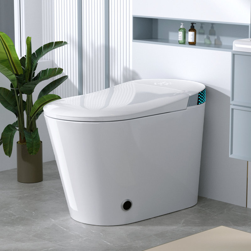 Toilette moderne et intelligente, conception sans réservoir en porcelaine, pour une maison confortable