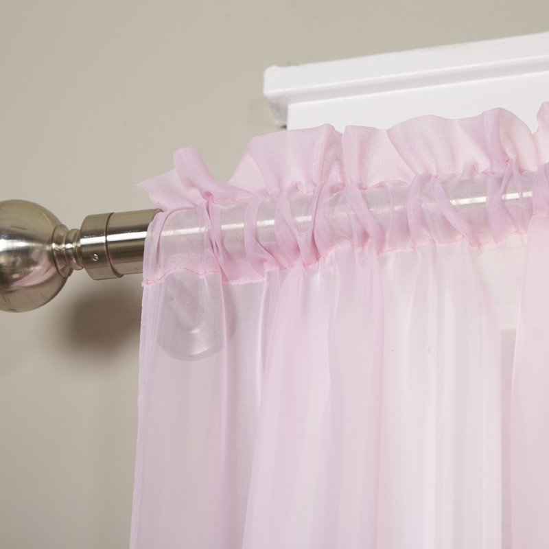 Sheer Sliding Panel Pair, Dusty Rose Pink, 60" W x 84" L
