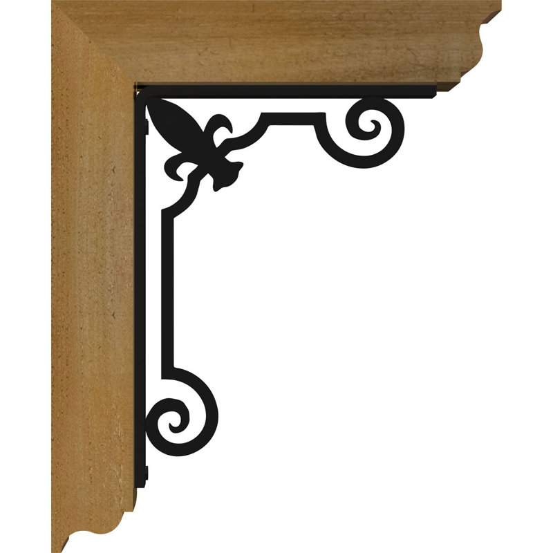 Support Fleur De Lis, Cèdre rouge de l'Ouest l 3 1/2 po x T 2 po (lisse, H 16 po x P 14 po