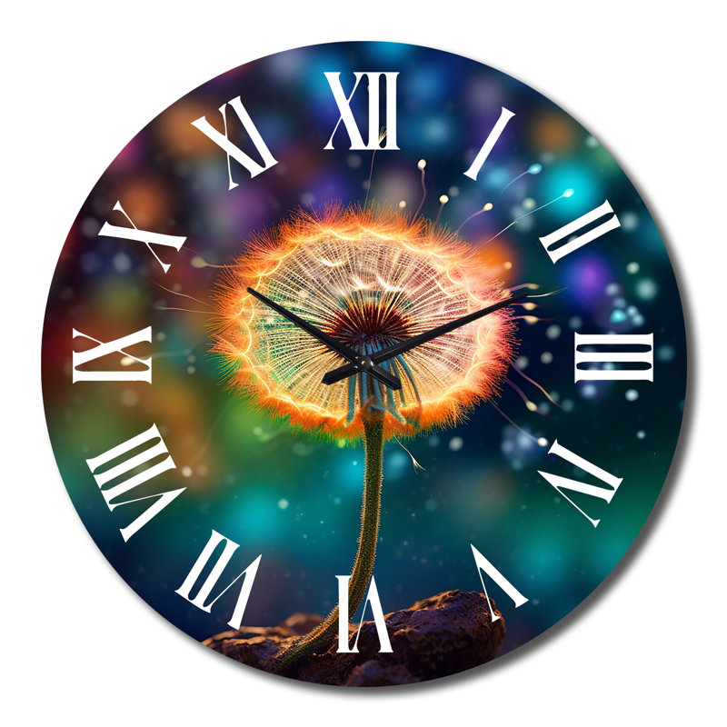 Horloge murale en métal à paillettes magiques, Très grand