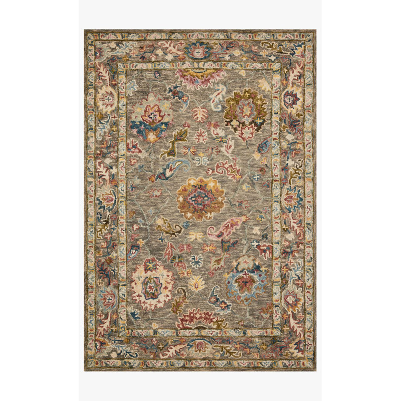 Tapis carré carré en laine fait à la main 1 pi 6 po x 1 pi 6 po Fierros