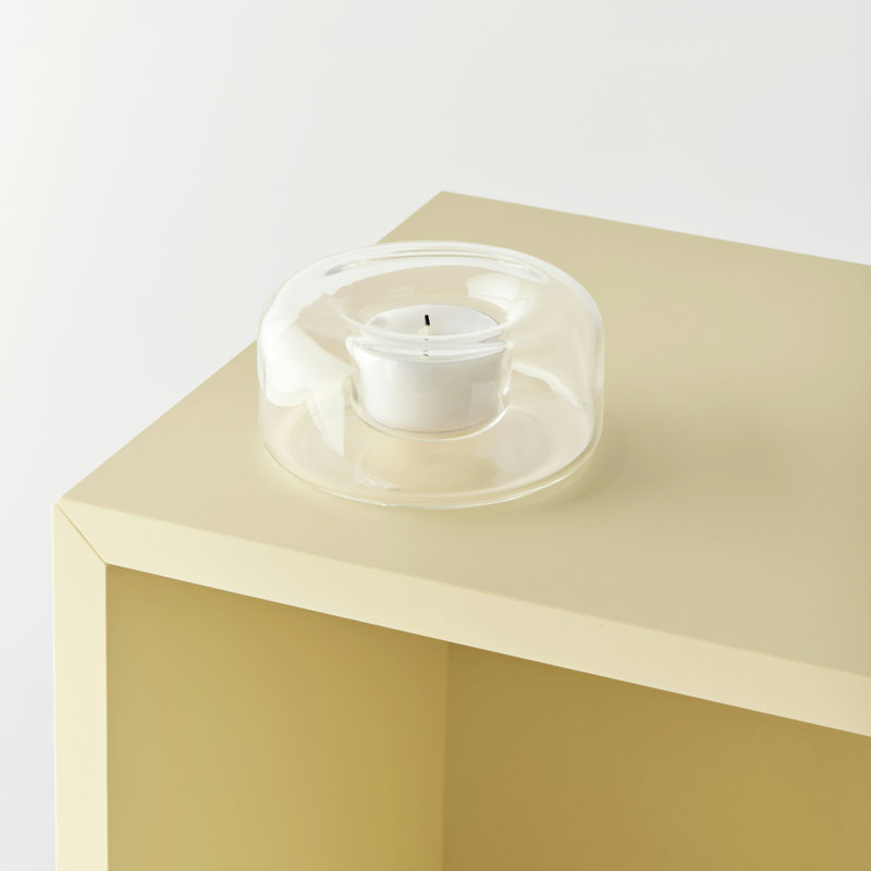 Happy Votive Candle Holder, Clear