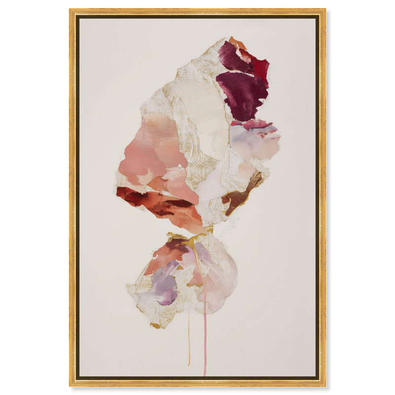 Décoration murale sur toile encadrée "Bourgogne I" par Art Remedy, cadre doré, 20 x 30, H 31 po x l 21 po