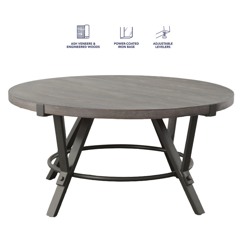 Table basse Portland avec base en fer
