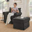Chaise d'appoint rembourrée avec repose-pieds en chenille-743789296