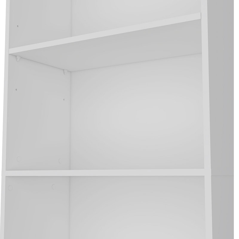 Bibliothèque blanche 5Slim, bibliothèque, tablette d'angle, bibliothèque d'angle, bibliothèque de rangement,