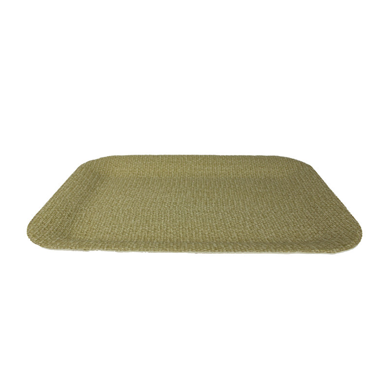 Amberle Leather / Faux Leather Tray, 44cm H x 33cm W x 3cm D, Green