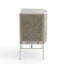 Crinkle Bedside Chest-Nickel/Antique Nickel