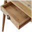Mini bureau d'écriture en bois de style nordique, chêne-ish, 1 tiroir, pieds nordiques, brun clair