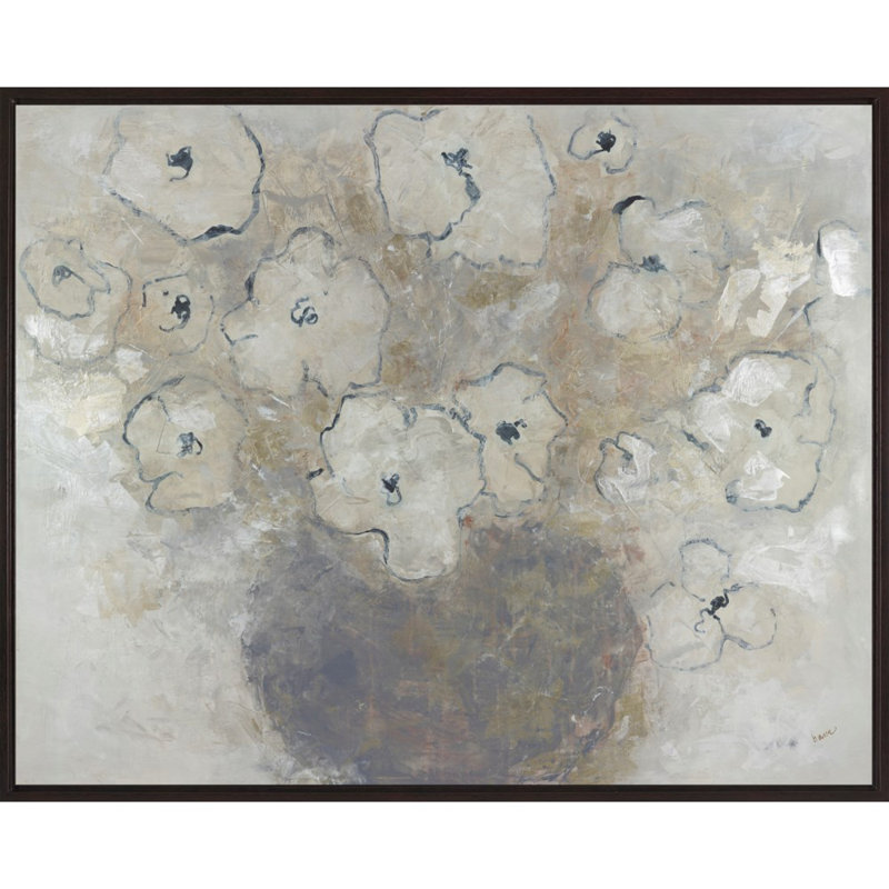 In Bloom Painting, Laguna Espresso Framed