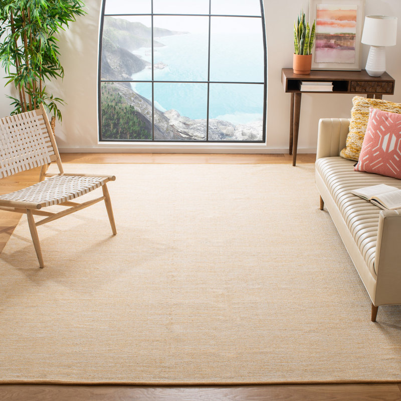 Linus Flat Weave Cotton Solid Color Rug, Rectangle 8' x 10'