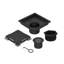 Drain carré noir mat 4 po DryShield-126309786