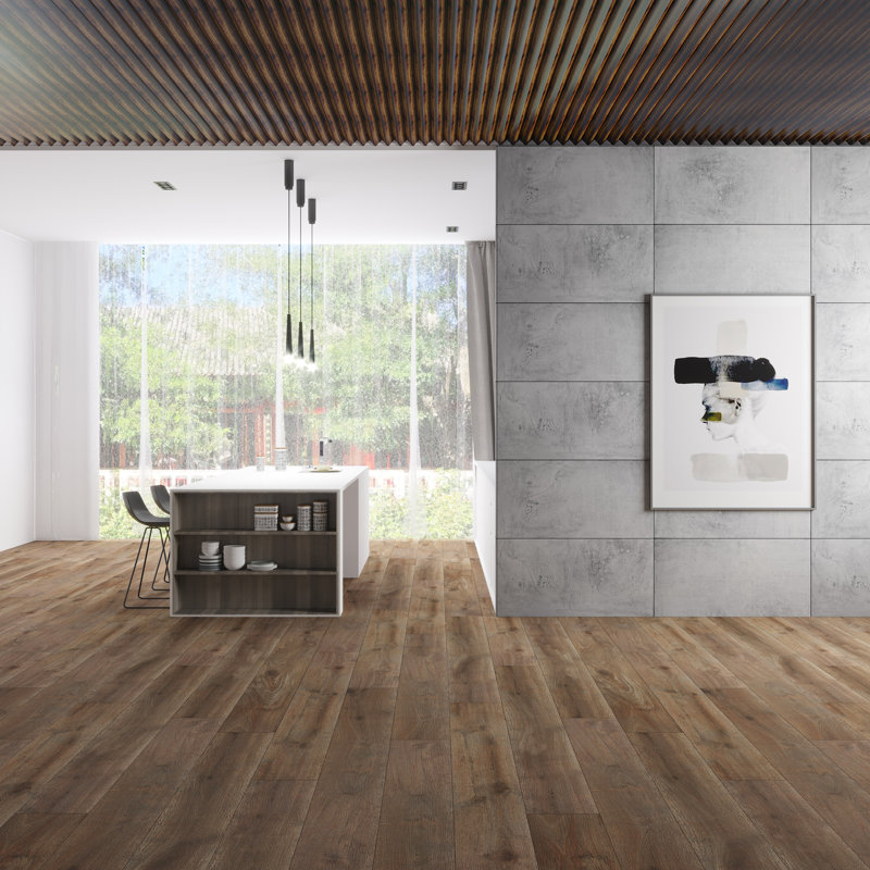 7" x 60" x 6mm Oak Click Lock SPC Luxury Vinyl Plank, Caspian Ash