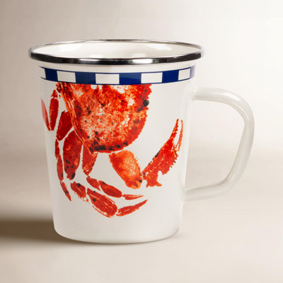 Crab House Enamelware Mug