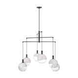 Sean Lavin Torian Dining Room Chandelier With Milk Clear Glass Mix Shade