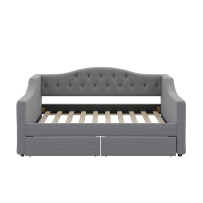 Twin XL Size Daybed With LED Belt And 2 Drawers