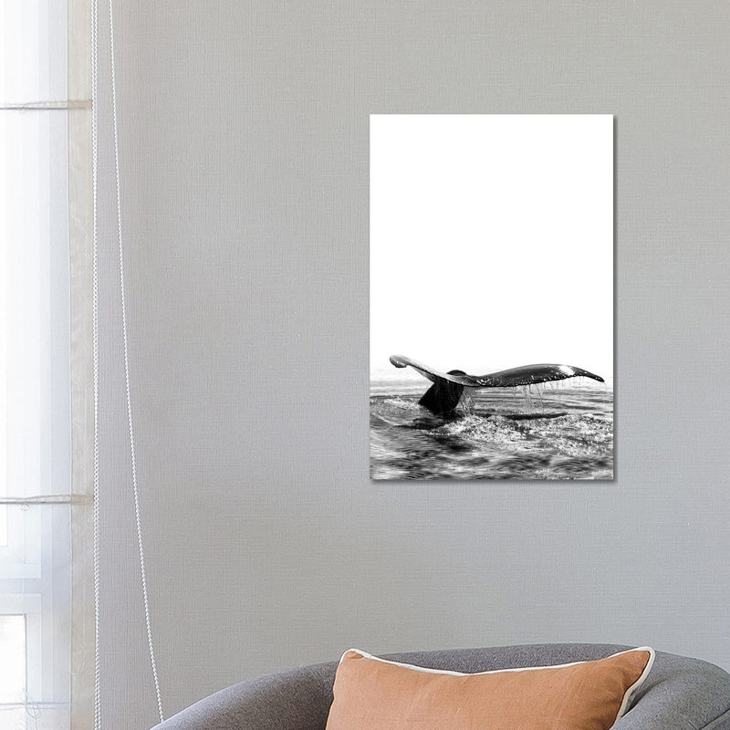 Whale Song I Iceland Black And White by Monika Strigel - Wrapped Canvas Print, 66.04 cm H x 45.72 cm W x 1.91 cm D