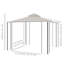 Pavillon de jardin 10 pi x 10 pi, abri de jardin à double toit avec filet, structure d'angle en acier pour le jardin, la pelouse, la cour et la terrasse