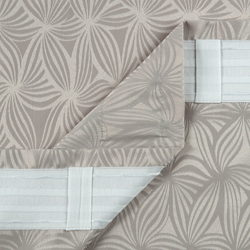 Panneaux de rideaux simples obscurcissant avec passe-tringle, Beige, l 52" x L 84"