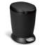 simplehuman 6 Liter / 1.6 Gallon Small Compact Round Bathroom Step Trash Can, Plastic-2074657035