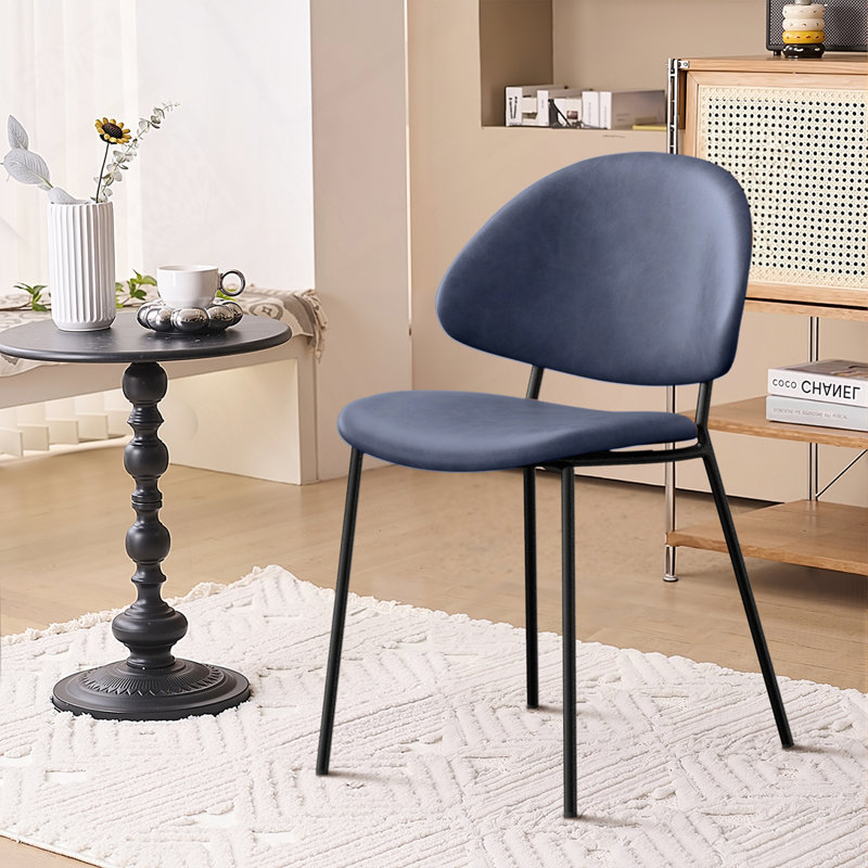 Chaise rembourrée, Bleu